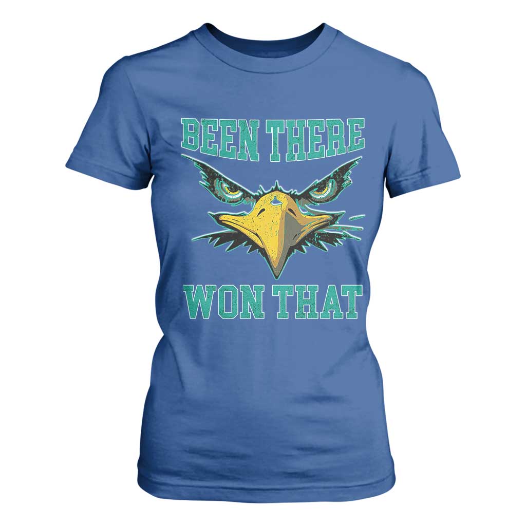 Been There Won That T Shirt For Women Fierce Eagle Eyes TS02 Royal Blue Print Your Wear
