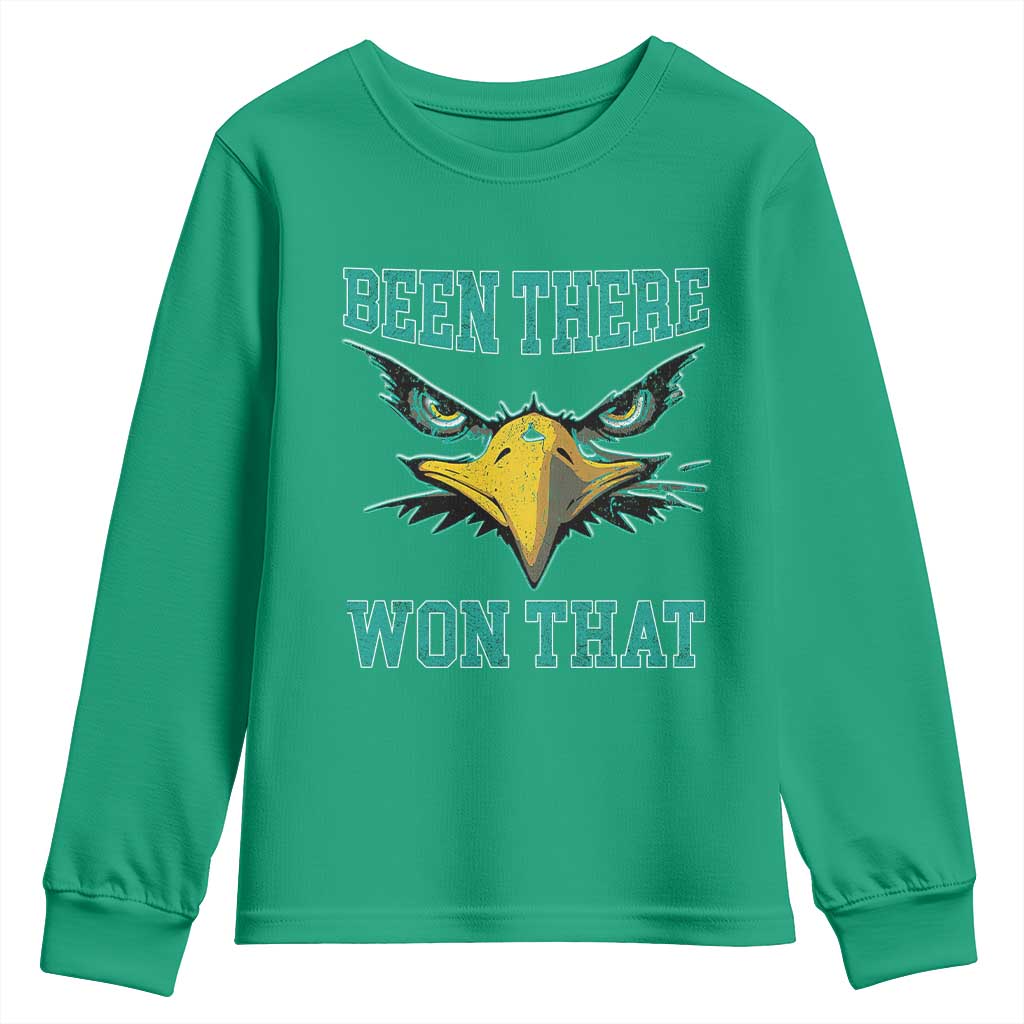 Been There Won That Youth Sweatshirt Fierce Eagle Eyes TS02 Irish Green Print Your Wear