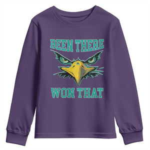 Been There Won That Youth Sweatshirt Fierce Eagle Eyes TS02 Purple Print Your Wear