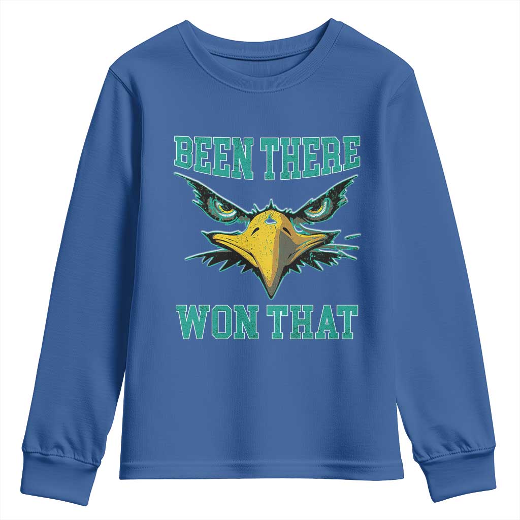 Been There Won That Youth Sweatshirt Fierce Eagle Eyes TS02 Royal Blue Print Your Wear