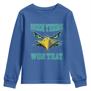 Been There Won That Youth Sweatshirt Fierce Eagle Eyes TS02 Royal Blue Print Your Wear