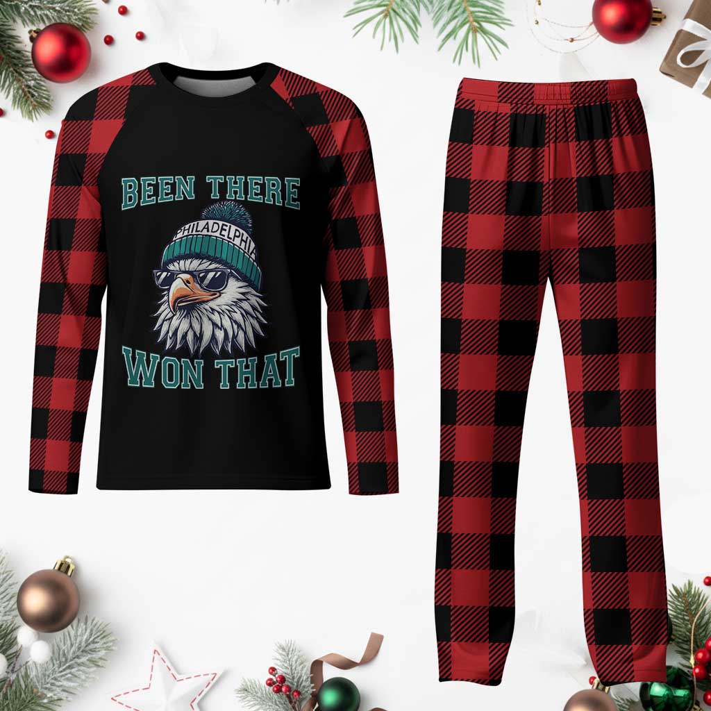 Been There Won That Fierce Eagle Graphic Plaid Pajama Set TS02 Buffalo Plaid Print Your Wear