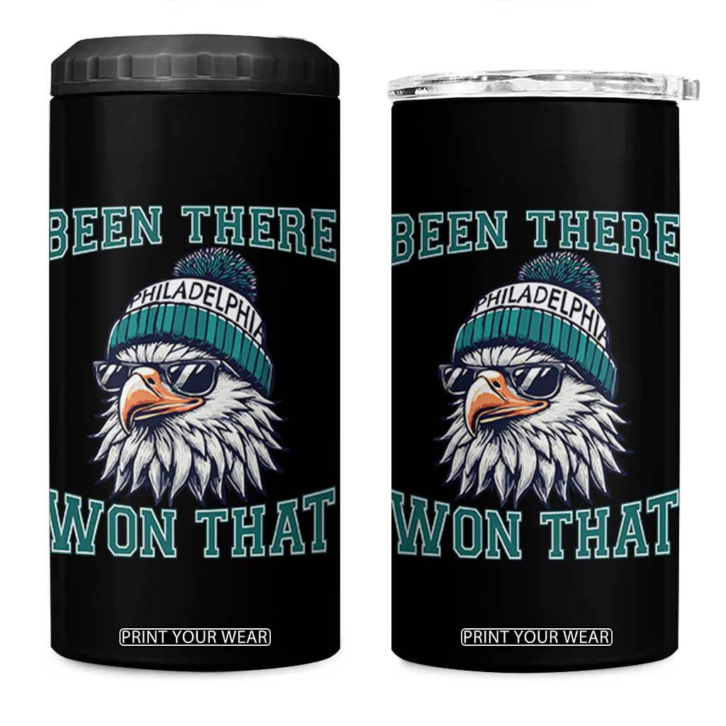 Been There Won That Fierce Eagle Graphic 4 in 1 Can Cooler Tumbler TS02 One Size: 16 oz Black Print Your Wear