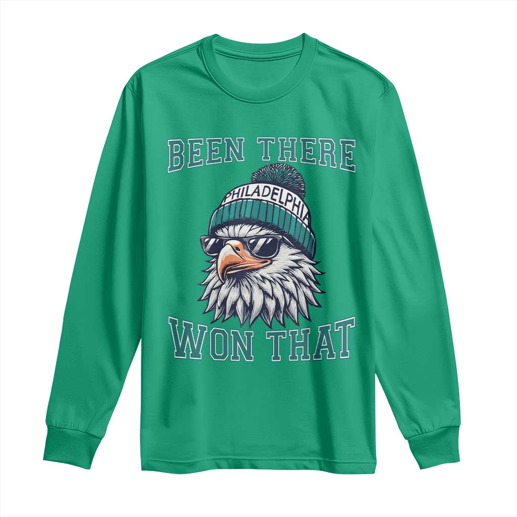 Been There Won That Fierce Eagle Graphic Long Sleeve Shirt TS02 Irish Green Print Your Wear