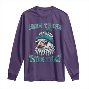 Been There Won That Fierce Eagle Graphic Long Sleeve Shirt TS02 Purple Print Your Wear
