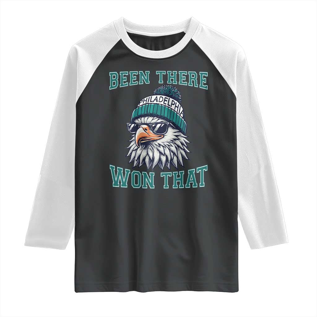 Been There Won That Fierce Eagle Graphic Raglan Shirt TS02 Black White Print Your Wear