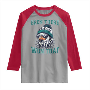 Been There Won That Fierce Eagle Graphic Raglan Shirt TS02 Sport Gray Red Print Your Wear