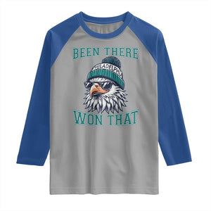 Been There Won That Fierce Eagle Graphic Raglan Shirt TS02 Sport Gray Royal Print Your Wear