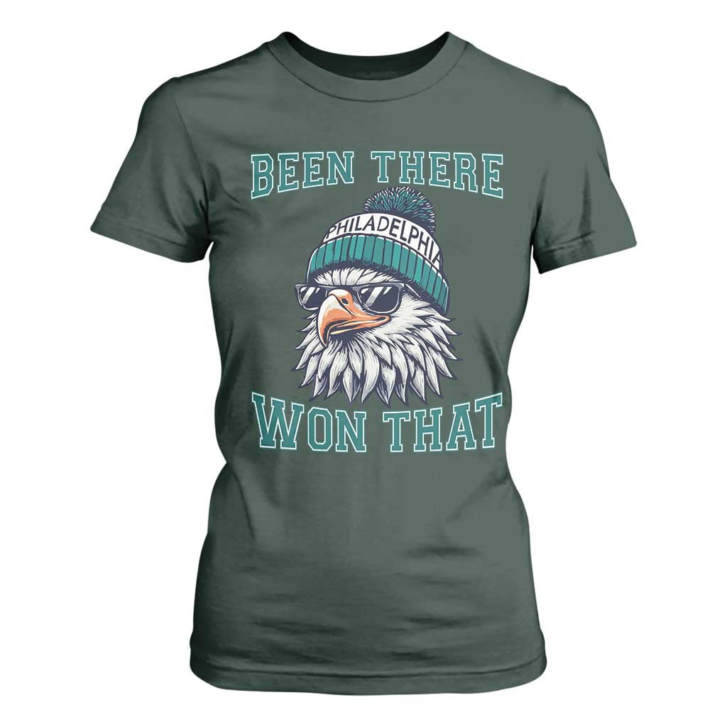 Been There Won That Fierce Eagle Graphic T Shirt For Women TS02 Dark Forest Green Print Your Wear