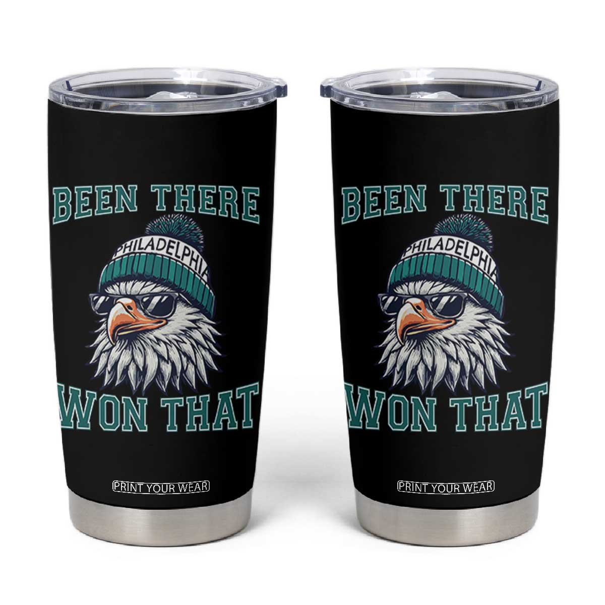 Been There Won That Fierce Eagle Graphic Tumbler Cup TS02 Black Print Your Wear