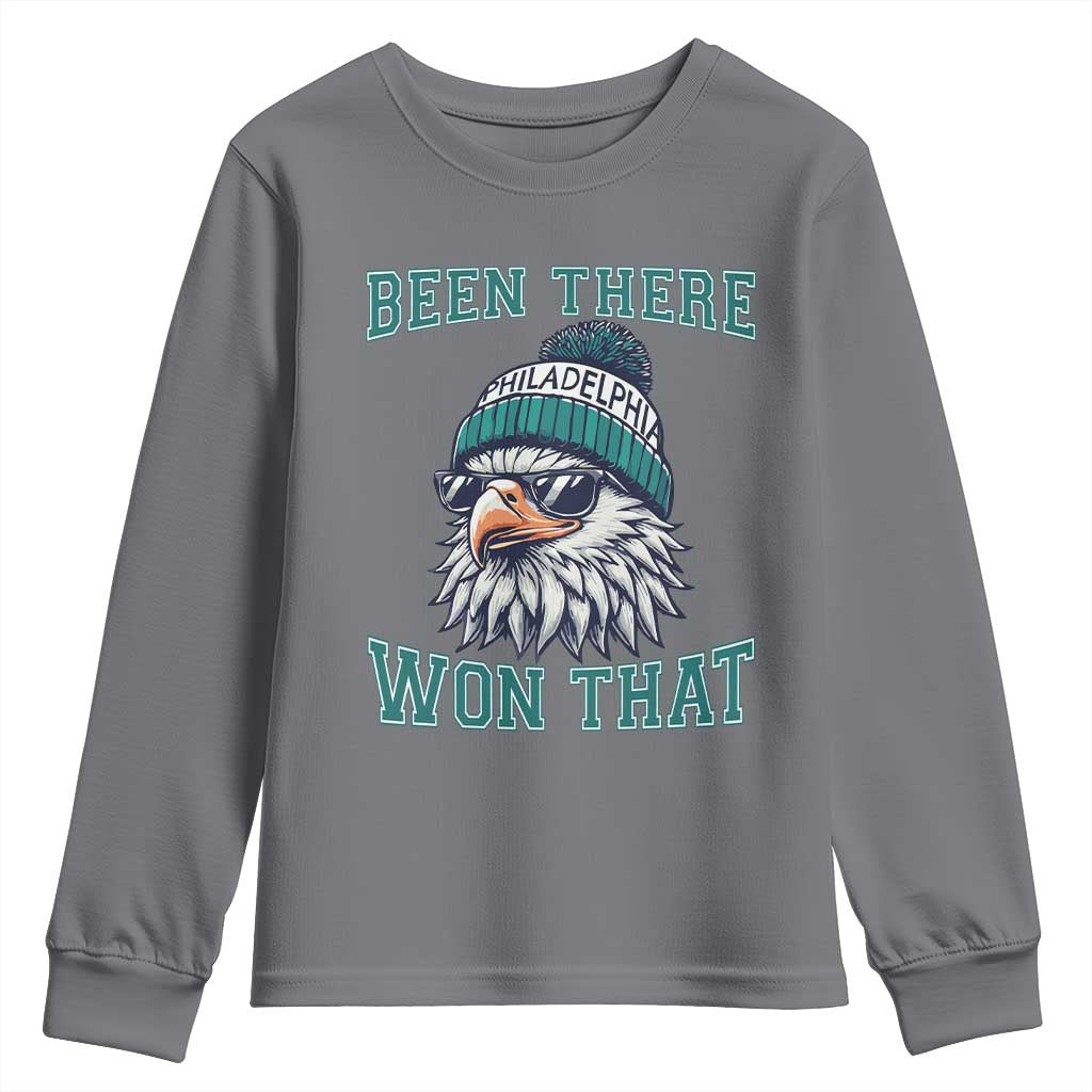 Been There Won That Fierce Eagle Graphic Youth Sweatshirt TS02 Charcoal Print Your Wear