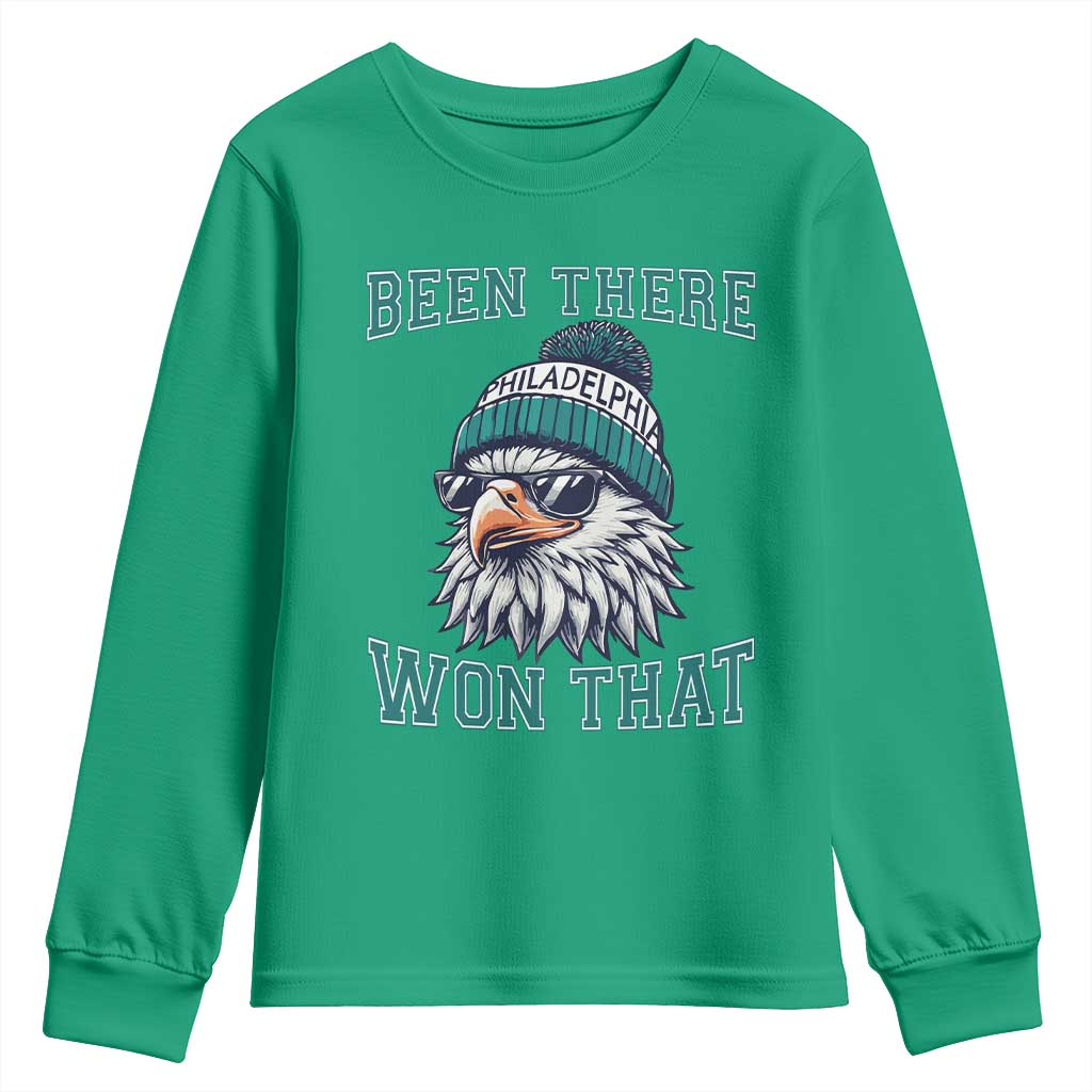Been There Won That Fierce Eagle Graphic Youth Sweatshirt TS02 Irish Green Print Your Wear
