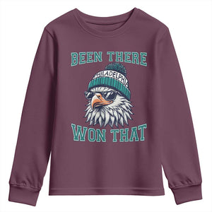 Been There Won That Fierce Eagle Graphic Youth Sweatshirt TS02 Maroon Print Your Wear