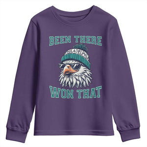 Been There Won That Fierce Eagle Graphic Youth Sweatshirt TS02 Purple Print Your Wear