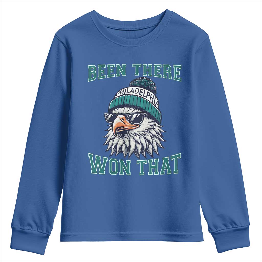 Been There Won That Fierce Eagle Graphic Youth Sweatshirt TS02 Royal Blue Print Your Wear