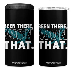 Been There Won That 4 in 1 Can Cooler Tumbler Game Day Champions Sport Fans TS02 One Size: 16 oz Black Print Your Wear