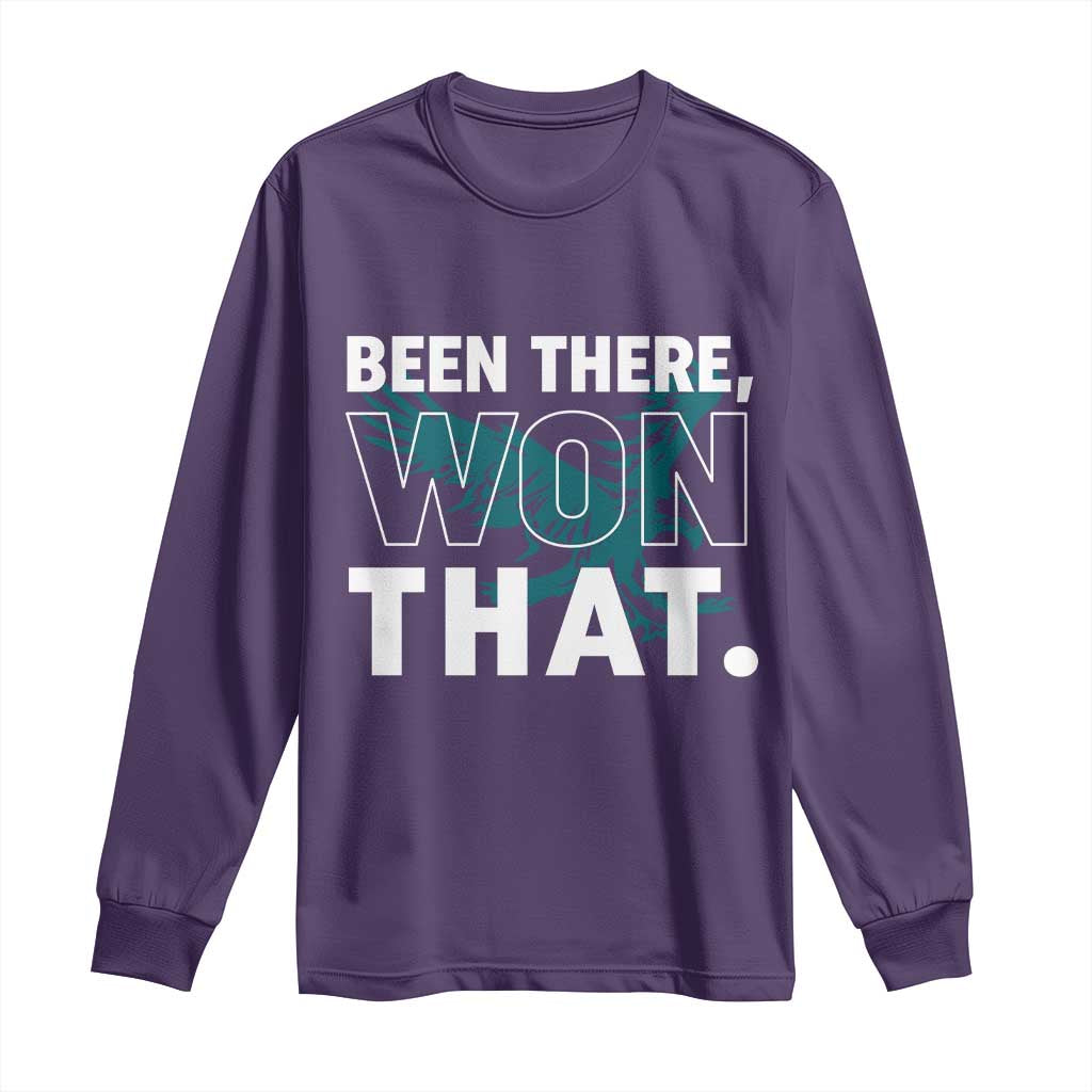 Been There Won That Long Sleeve Shirt Game Day Champions Sport Fans TS02 Purple Print Your Wear