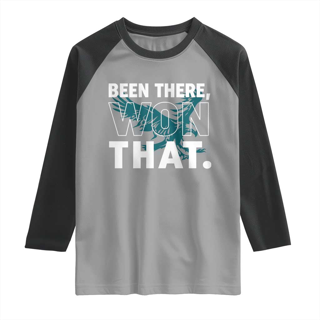 Been There Won That Raglan Shirt Game Day Champions Sport Fans TS02 Sport Gray Black Print Your Wear