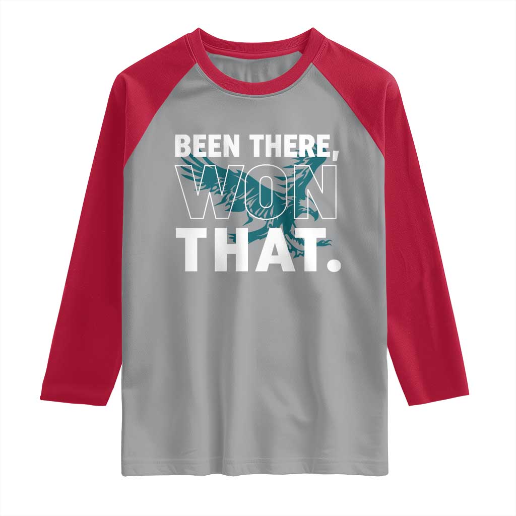 Been There Won That Raglan Shirt Game Day Champions Sport Fans TS02 Sport Gray Red Print Your Wear