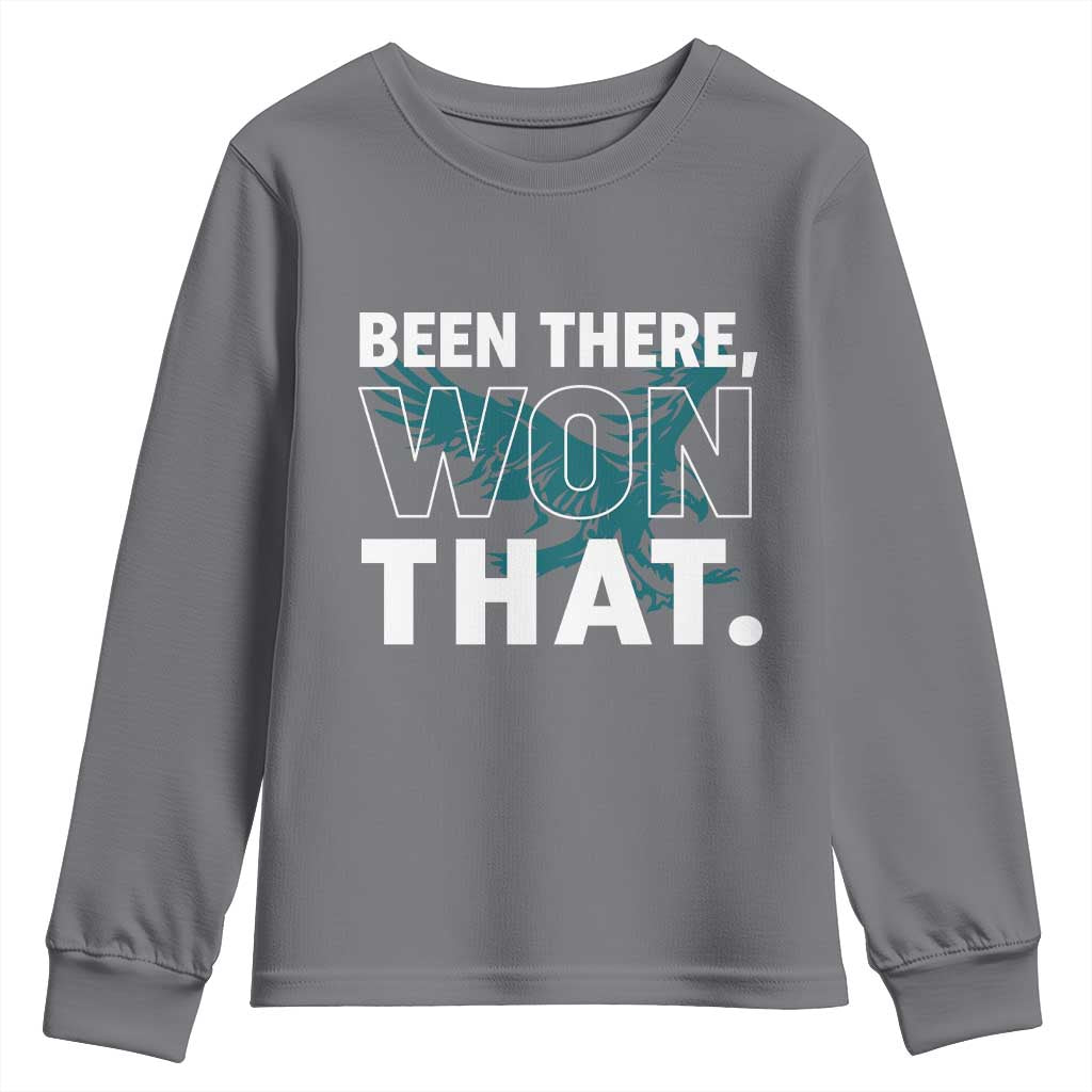 Been There Won That Youth Sweatshirt Game Day Champions Sport Fans TS02 Charcoal Print Your Wear