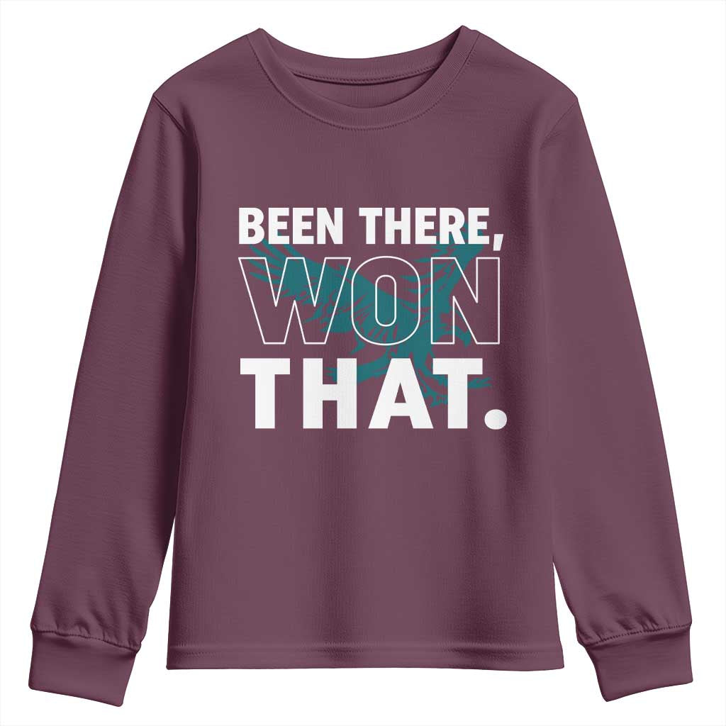 Been There Won That Youth Sweatshirt Game Day Champions Sport Fans TS02 Maroon Print Your Wear