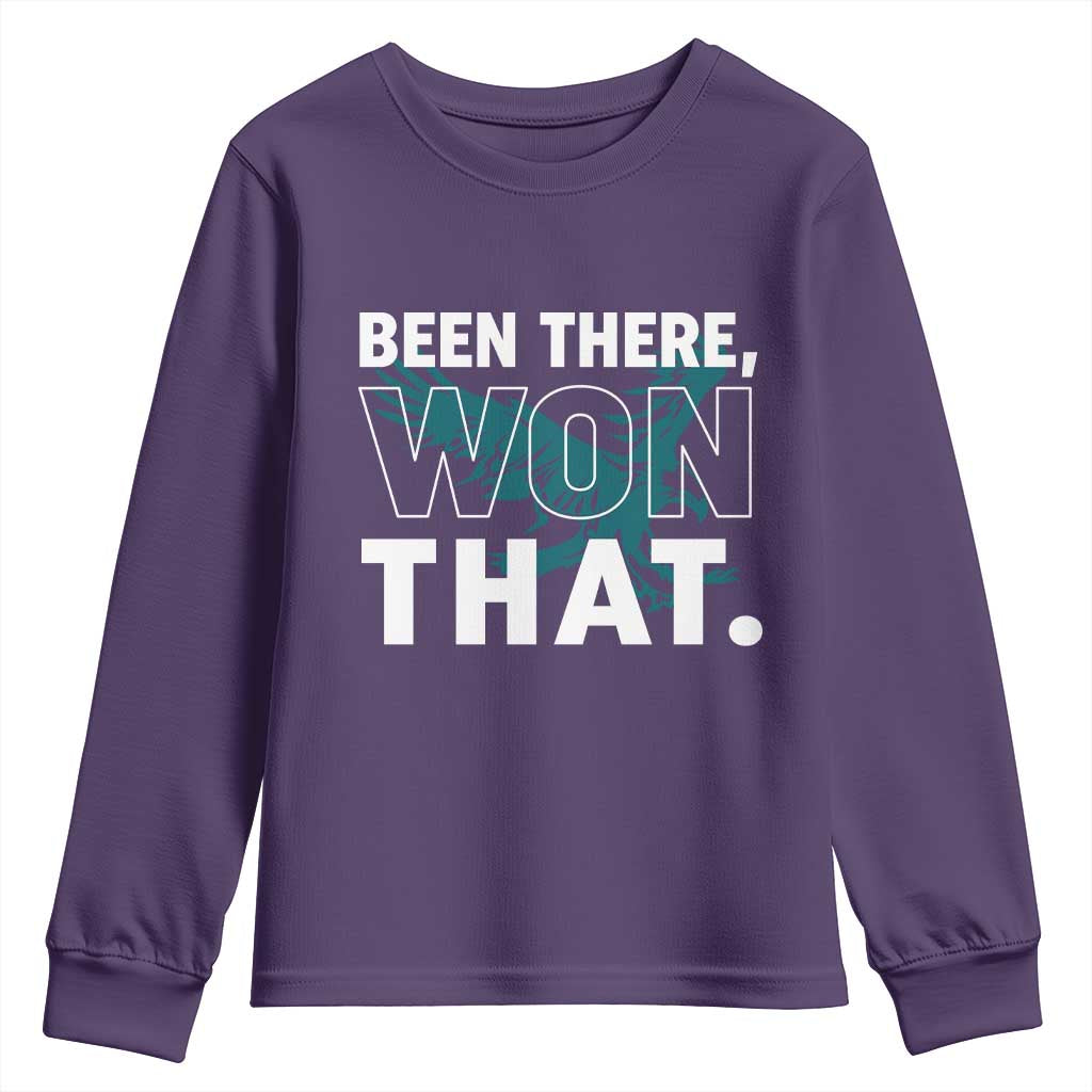 Been There Won That Youth Sweatshirt Game Day Champions Sport Fans TS02 Purple Print Your Wear