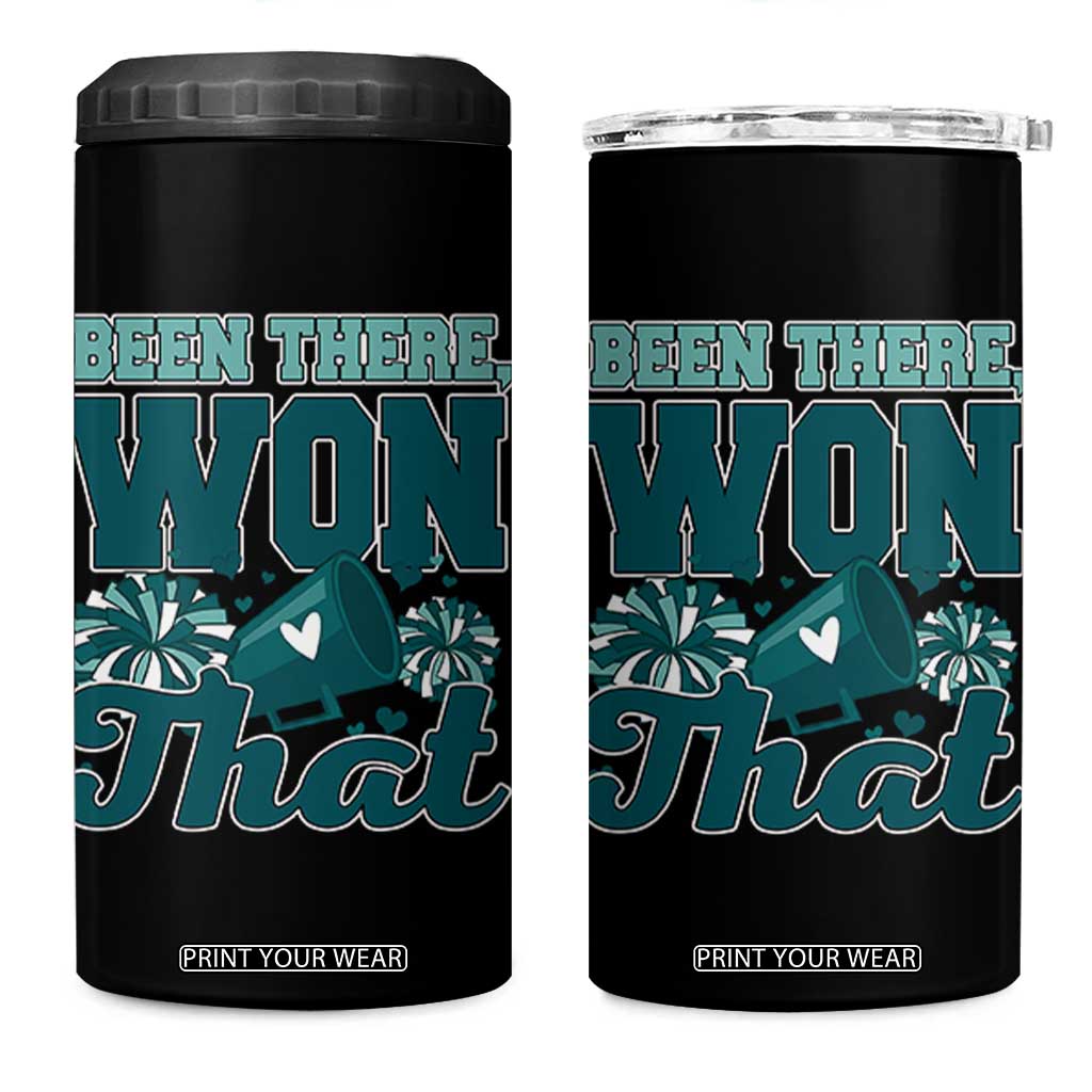 Been There Won That Cheer Spirit 4 in 1 Can Cooler Tumbler Game Day Champions Sport Fans TS02 One Size: 16 oz Black Print Your Wear