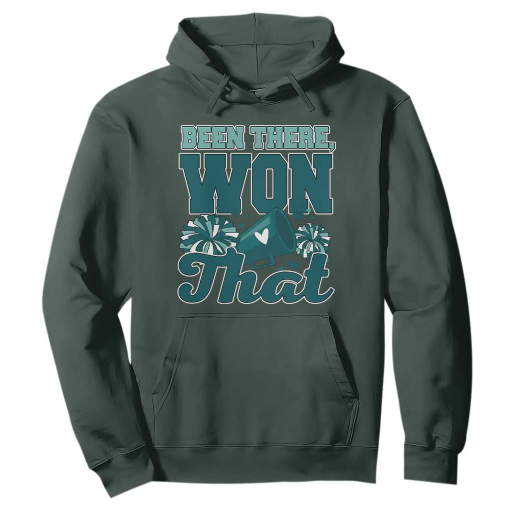 Been There Won That Cheer Spirit Hoodie Game Day Champions Sport Fans TS02 Dark Forest Green Print Your Wear