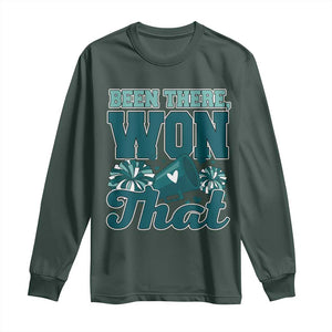 Been There Won That Cheer Spirit Long Sleeve Shirt Game Day Champions Sport Fans TS02 Dark Forest Green Print Your Wear