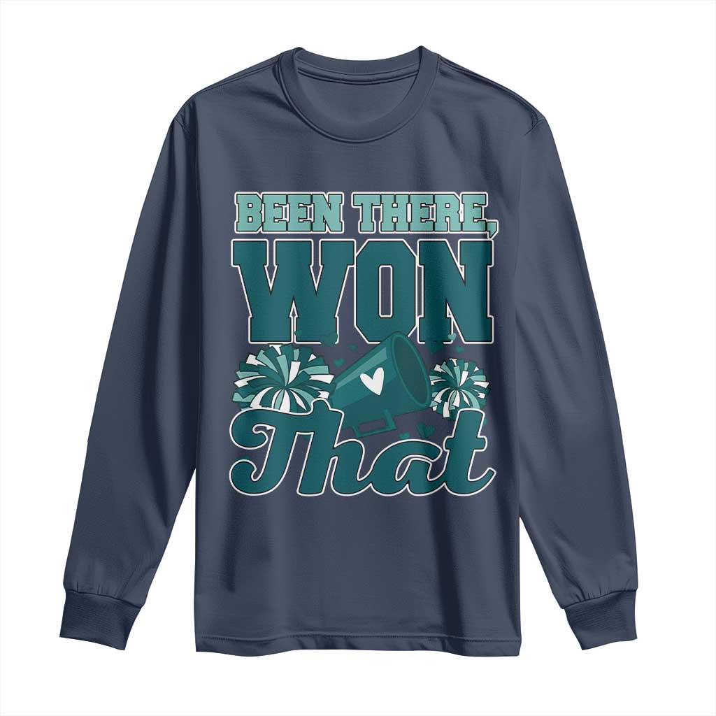 Been There Won That Cheer Spirit Long Sleeve Shirt Game Day Champions Sport Fans TS02 Navy Print Your Wear
