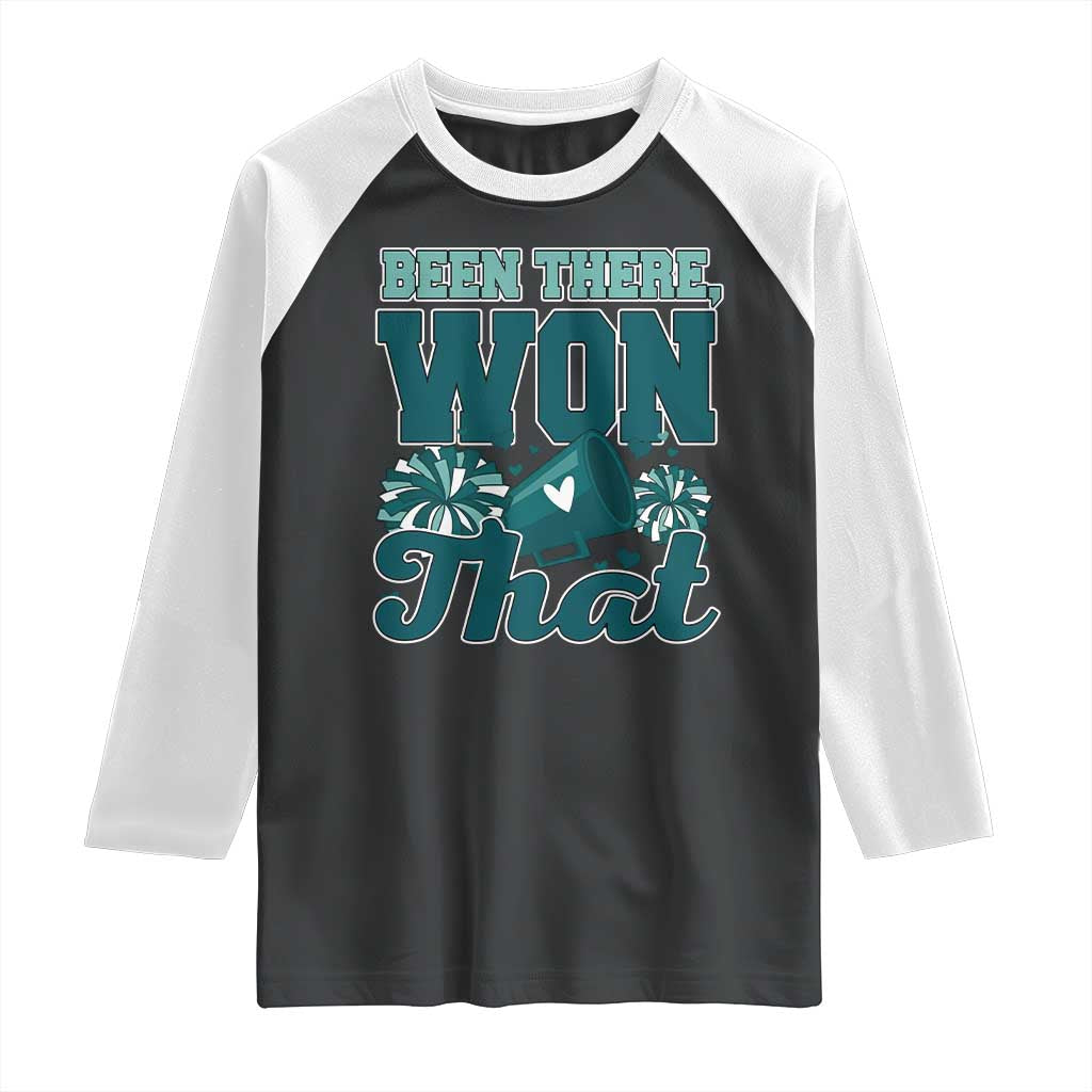 Been There Won That Cheer Spirit Raglan Shirt Game Day Champions Sport Fans TS02 Black White Print Your Wear