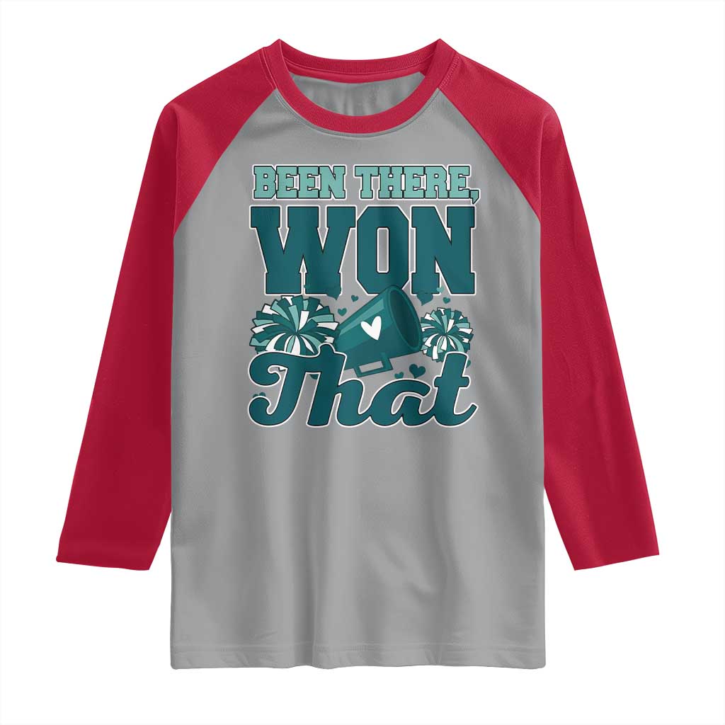 Been There Won That Cheer Spirit Raglan Shirt Game Day Champions Sport Fans TS02 Sport Gray Red Print Your Wear