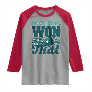Been There Won That Cheer Spirit Raglan Shirt Game Day Champions Sport Fans TS02 Sport Gray Red Print Your Wear