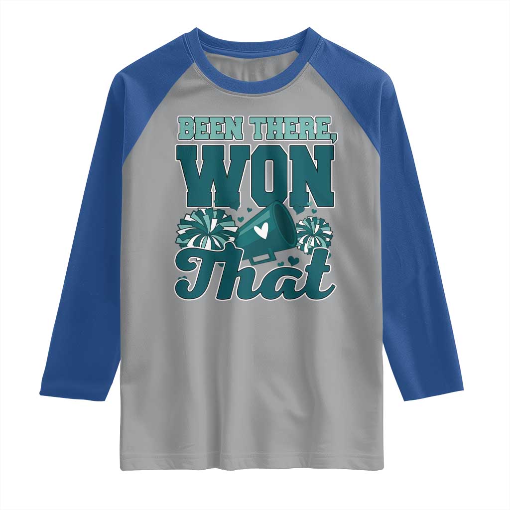 Been There Won That Cheer Spirit Raglan Shirt Game Day Champions Sport Fans TS02 Sport Gray Royal Print Your Wear