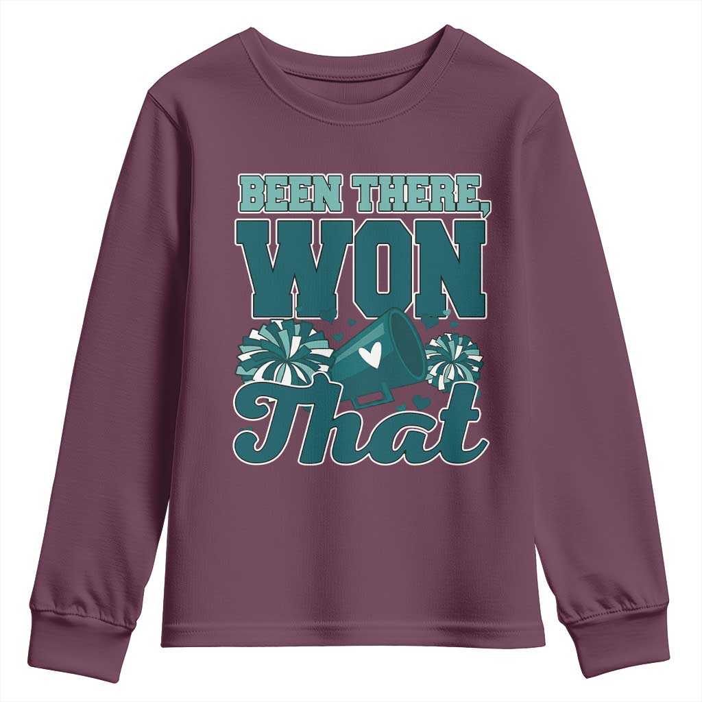 Been There Won That Cheer Spirit Youth Sweatshirt Game Day Champions Sport Fans TS02 Maroon Print Your Wear