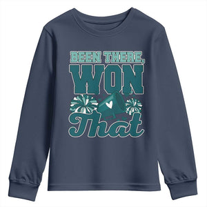 Been There Won That Cheer Spirit Youth Sweatshirt Game Day Champions Sport Fans TS02 Navy Print Your Wear