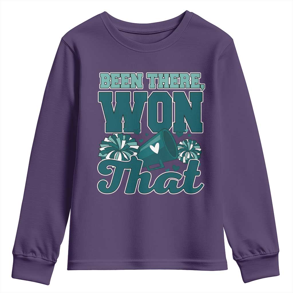 Been There Won That Cheer Spirit Youth Sweatshirt Game Day Champions Sport Fans TS02 Purple Print Your Wear