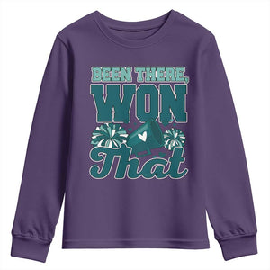 Been There Won That Cheer Spirit Youth Sweatshirt Game Day Champions Sport Fans TS02 Purple Print Your Wear