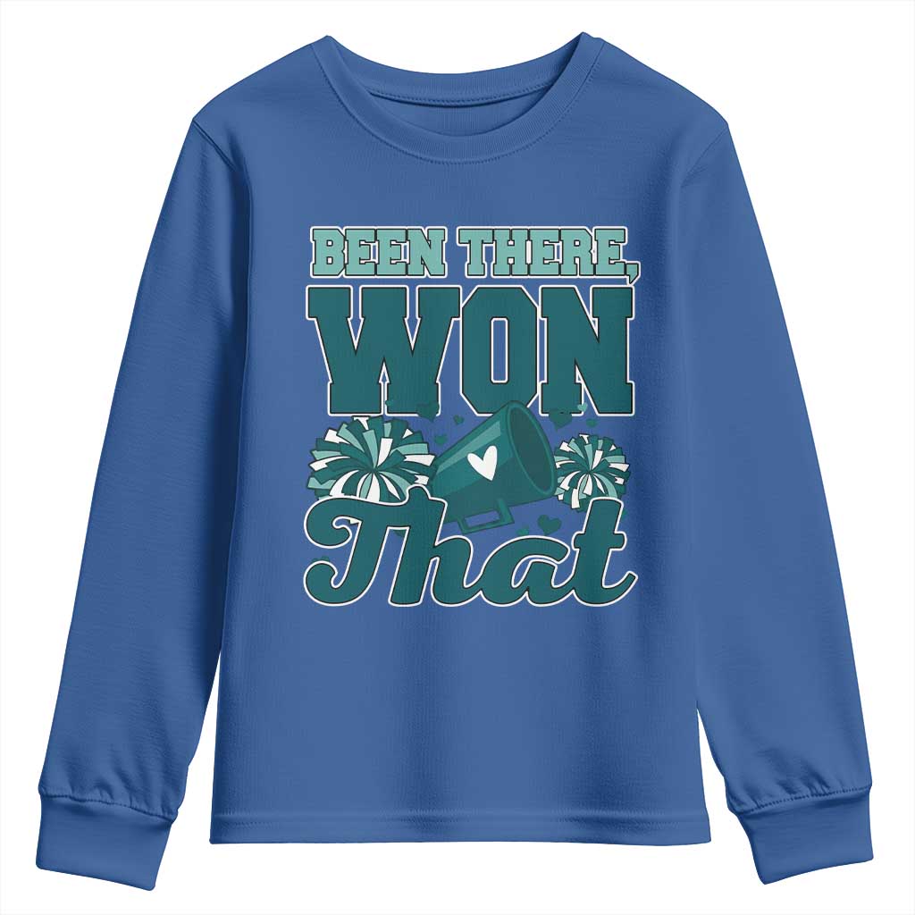 Been There Won That Cheer Spirit Youth Sweatshirt Game Day Champions Sport Fans TS02 Royal Blue Print Your Wear