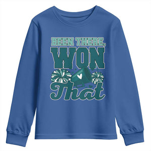 Been There Won That Cheer Spirit Youth Sweatshirt Game Day Champions Sport Fans TS02 Royal Blue Print Your Wear
