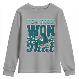 Been There Won That Cheer Spirit Youth Sweatshirt Game Day Champions Sport Fans TS02 Sport Gray Print Your Wear