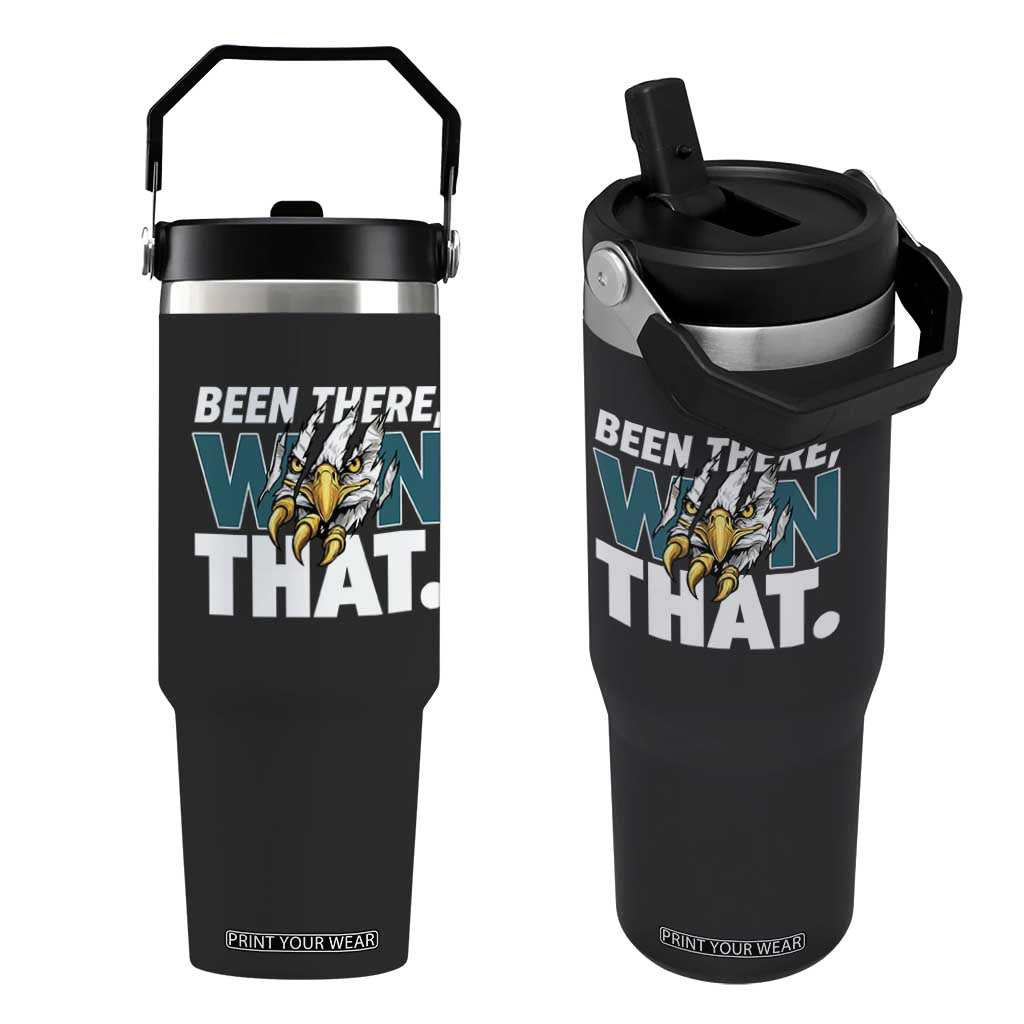 Been There Won That Fierce Eagle Flip Straw Tumbler Game Day Champions Sport Fans TS02 One Size: 30 oz Black Print Your Wear