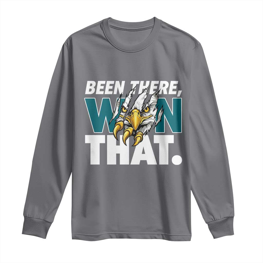 Been There Won That Fierce Eagle Long Sleeve Shirt Game Day Champions Sport Fans TS02 Charcoal Print Your Wear