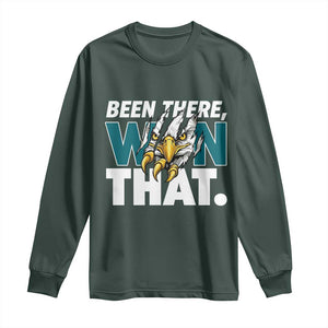 Been There Won That Fierce Eagle Long Sleeve Shirt Game Day Champions Sport Fans TS02 Dark Forest Green Print Your Wear
