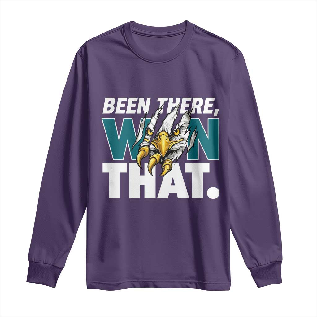 Been There Won That Fierce Eagle Long Sleeve Shirt Game Day Champions Sport Fans TS02 Purple Print Your Wear