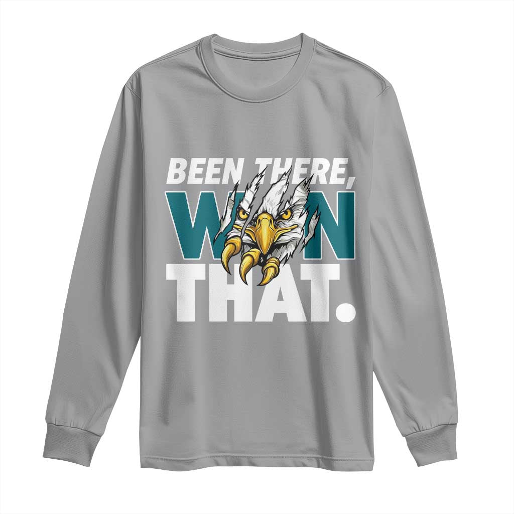 Been There Won That Fierce Eagle Long Sleeve Shirt Game Day Champions Sport Fans TS02 Sport Gray Print Your Wear