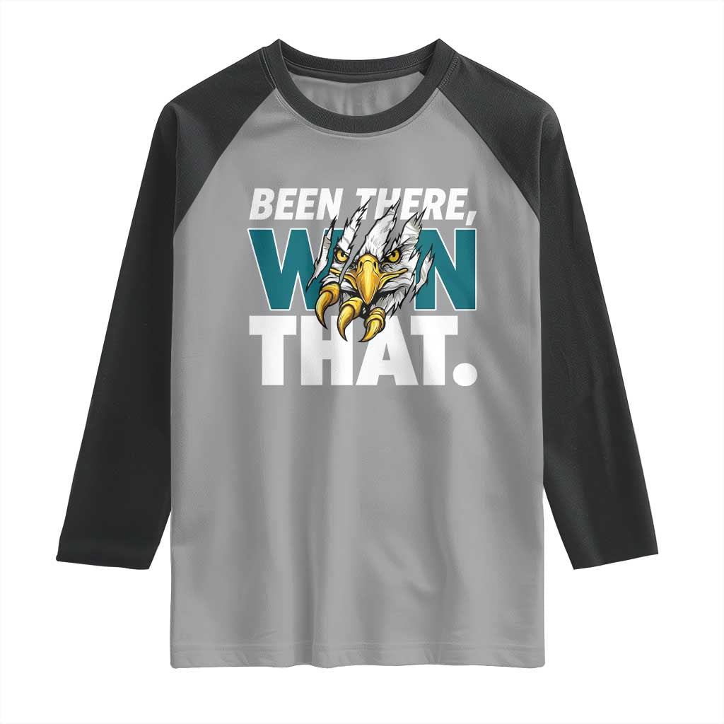 Been There Won That Fierce Eagle Raglan Shirt Game Day Champions Sport Fans TS02 Sport Gray Black Print Your Wear