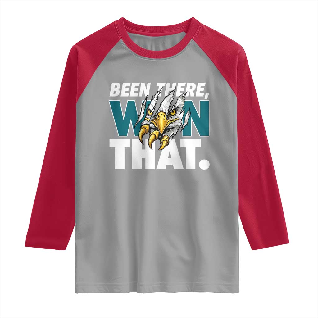 Been There Won That Fierce Eagle Raglan Shirt Game Day Champions Sport Fans TS02 Sport Gray Red Print Your Wear
