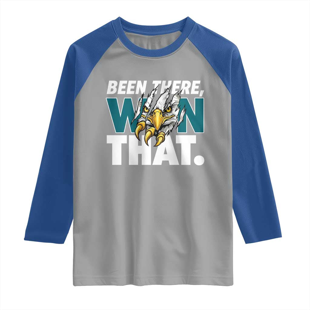 Been There Won That Fierce Eagle Raglan Shirt Game Day Champions Sport Fans TS02 Sport Gray Royal Print Your Wear