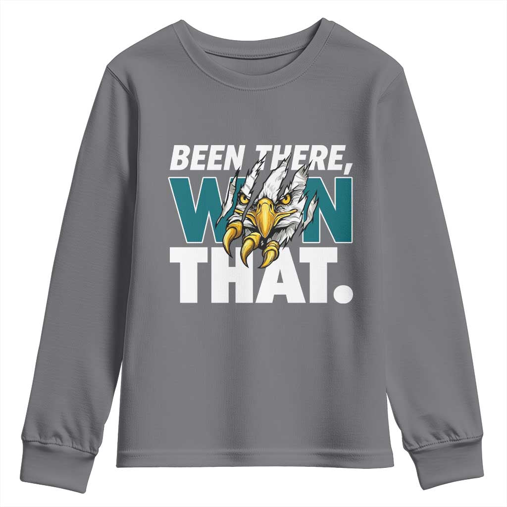 Been There Won That Fierce Eagle Youth Sweatshirt Game Day Champions Sport Fans TS02 Charcoal Print Your Wear